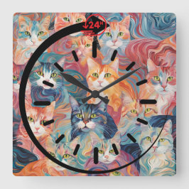 Chat Wall Clock Quadratische Wanduhr