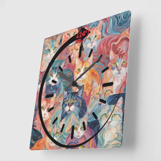 Chat Wall Clock Quadratische Wanduhr (Winkel)