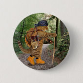 Chat-Wanderer mit Rucksack Button (Vorderseite)
