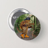 Chat-Wanderer mit Rucksack Button (Vorne & Hinten)