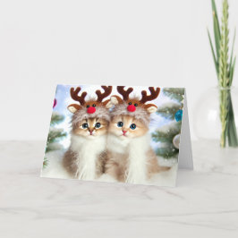 Chat Weihnachtskarte Feiertagskarte