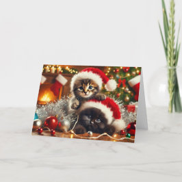 Chat Weihnachtskarte Feiertagskarte