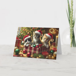 Chat Weihnachtskarte Feiertagskarte