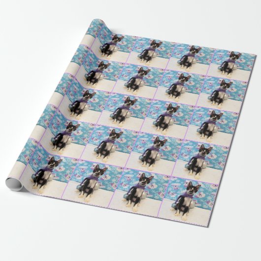 Chat Weihnachtswrapping Paper Starring Cowboy Geschenkpapier (Ungerollt)