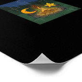 Chat zwischen der Mondgrafik Poster (Ecke)