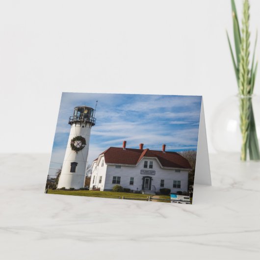 Chatam Light Christmas daytime Feiertagskarte (Vorderseite)