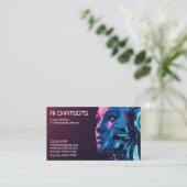 Chatbot Company für künstliche Intelligenz Visitenkarte (Stehend Vorderseite)