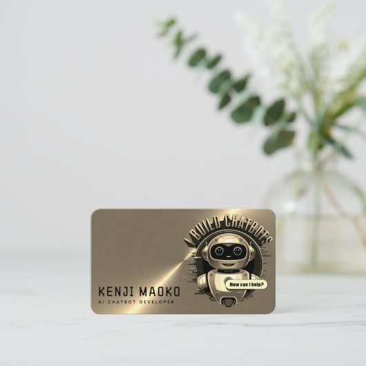 🤖 Chatbot Developer Conversation AI Engineer NLP Visitenkarte (Stehend Vorderseite)