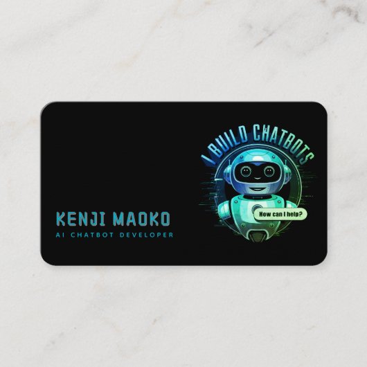 🤖 Chatbot Developer Conversation AI Engineer NLP Visitenkarte (Vorderseite)