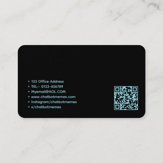 🤖 Chatbot Developer Conversation AI Engineer NLP Visitenkarte (Rückseite)