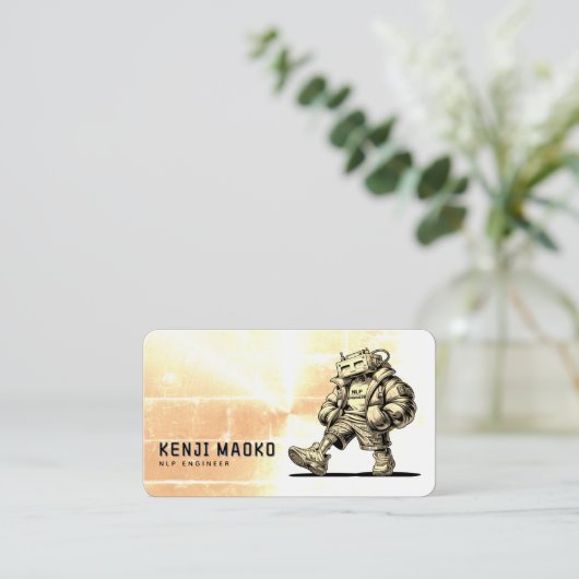 🤖 Chatbot Developer Conversation AI Engineer NLP Visitenkarte (Stehend Vorderseite)