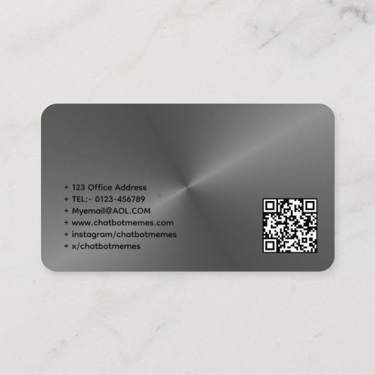 🤖 Chatbot Developer Conversation AI Engineer NLP Visitenkarte (Rückseite)