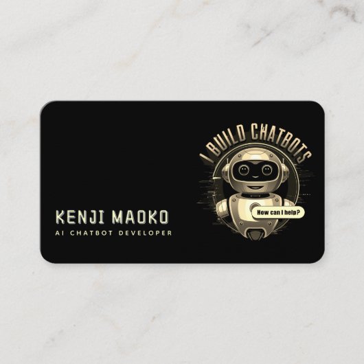 🤖 Chatbot Developer Conversation AI Engineer NLP Visitenkarte (Vorderseite)