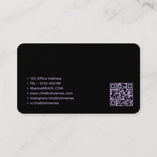 🤖 Chatbot Developer Conversation AI Engineer NLP Visitenkarte (Rückseite)