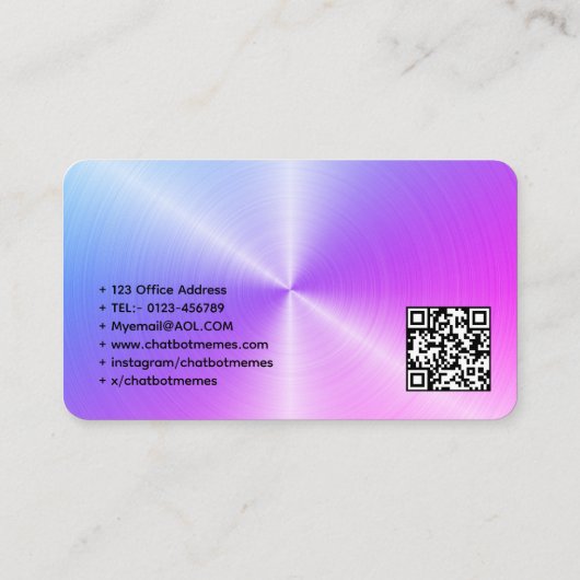 🤖 Chatbot Developer Conversation AI Engineer NLP Visitenkarte (Rückseite)