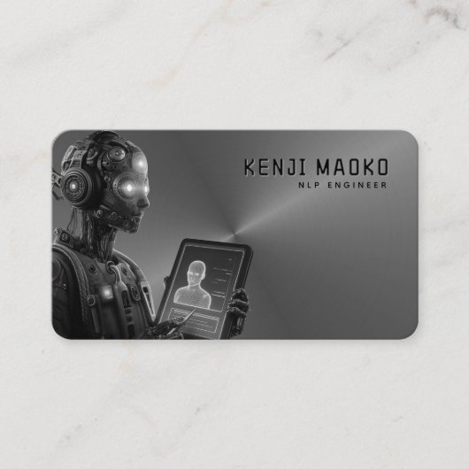 🤖 Chatbot Developer Conversation AI Engineer NLP Visitenkarte (Vorderseite)