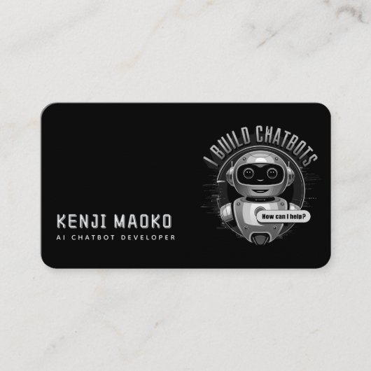 🤖 Chatbot Developer Conversation AI Engineer NLP Visitenkarte (Vorderseite)