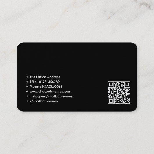 🤖 Chatbot Developer Conversation AI Engineer NLP Visitenkarte (Rückseite)