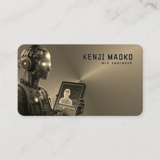 🤖 Chatbot Developer Conversation AI Engineer NLP Visitenkarte (Vorderseite)