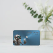 🤖 Chatbot Developer Conversation AI NLP Engineer Visitenkarte (Stehend Vorderseite)