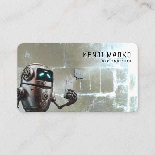 🤖 Chatbot Developer Conversation AI NLP Engineer Visitenkarte (Vorderseite)