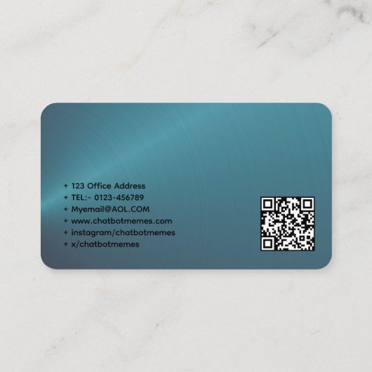 🤖 Chatbot Developer Conversation AI NLP Engineer Visitenkarte (Rückseite)