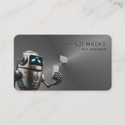 🤖 Chatbot Developer Conversation AI NLP Engineer Visitenkarte (Vorderseite)