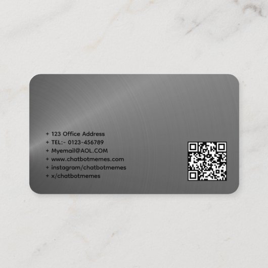 🤖 Chatbot Developer Conversation AI NLP Engineer Visitenkarte (Rückseite)