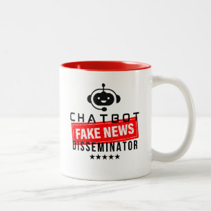 Chatbot FAKE NEWS Verbreitung Zweifarbige Tasse