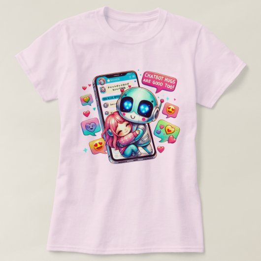 Chatbot sind gut zu schaffen, um AiHos 萌のボトえ ハト T-Shirt (Design vorne)