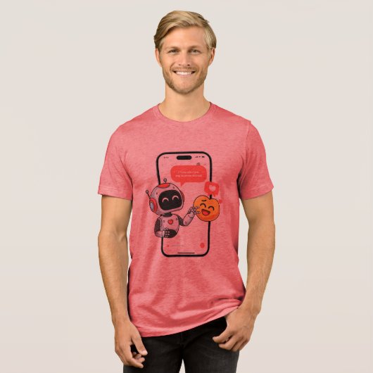 Chate für technische Liebe Tri-Blend Shirt (Vorderseite voll)