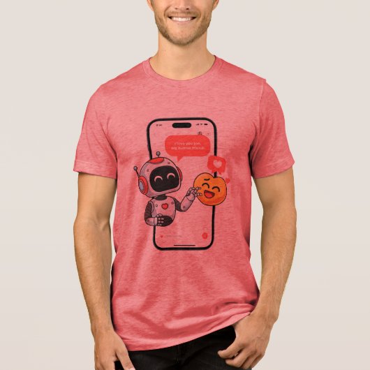 Chate für technische Liebe Tri-Blend Shirt (Vorderseite)