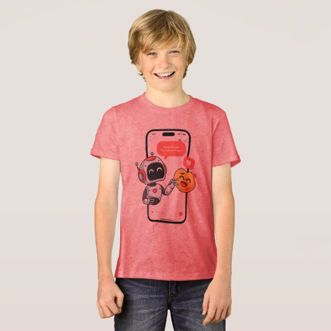 Chate für technische Liebe Tri-Blend Shirt (Vorderseite voll)