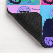 Chate Noir (schwarze Katzen) Mousepad (Ecke)