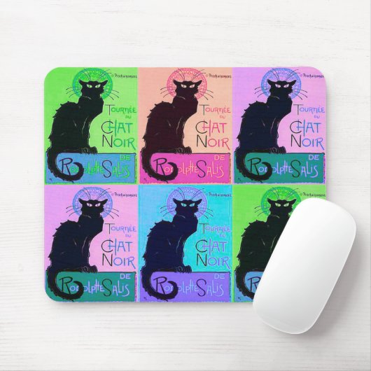 Chate Noir (schwarze Katzen) Mousepad (Mit Mouse)