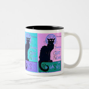 Chate Noir (schwarze Katzen) Zweifarbige Tasse
