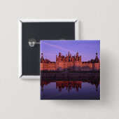 Chateau Chambord bei Sonnenuntergang, Loire Valley Button (Vorne & Hinten)