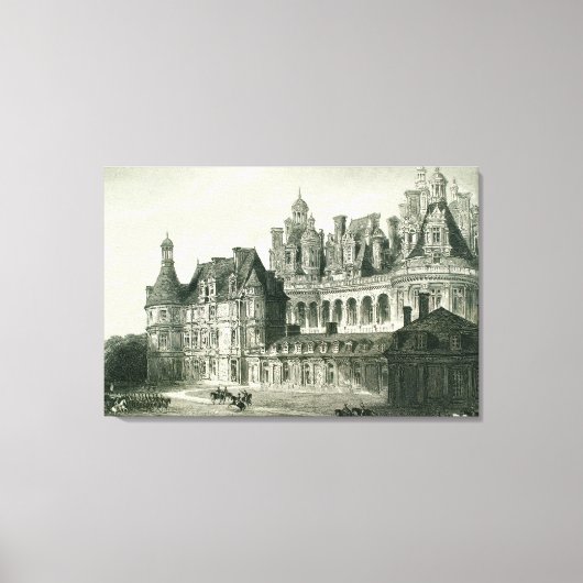 Chateau Chambord Historic Gravur Thomas Allom Leinwanddruck (Vorderseite)
