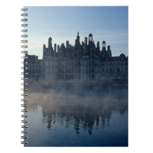 Chateau Chambord im Morgengrauen, Loir-et-Cher, Lo Notizblock