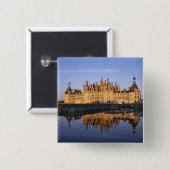 Chateau Chambord, Loire Valley, Frankreich Button (Vorne & Hinten)