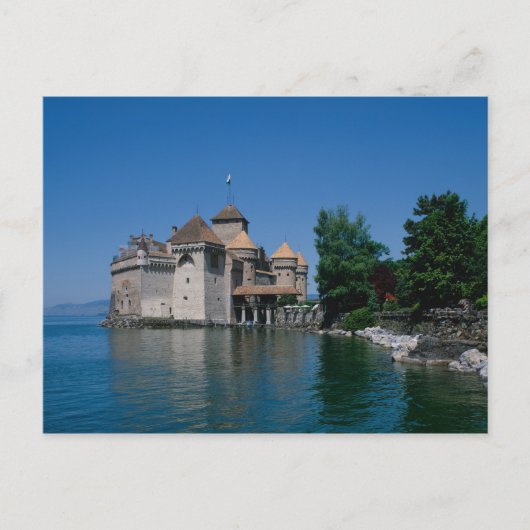 Chateau Chillon, Genfer See, Waadtländer Kanton, Postkarte (Vorderseite)