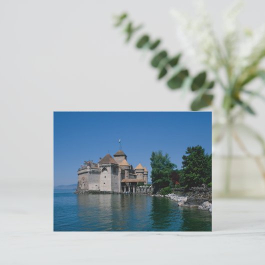 Chateau Chillon, Genfer See, Waadtländer Kanton, Postkarte (Stehend Vorderseite)