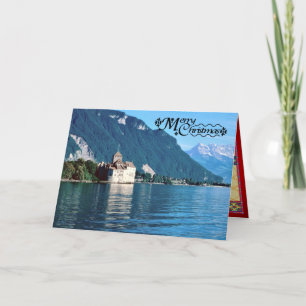 Chateau chinon, Genfersee 4 Feiertagskarte