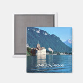 Chateau Chinon, neben dem Genfersee 5 Magnet (Vorderseite/Rückseite)