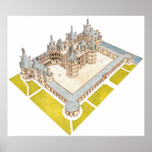 Chateau de Chambord Chambord Loir-et-Cher Poster