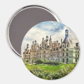 Chateau de Chambord, Frankreich. Magnet (Vorderseite/Rückseite)