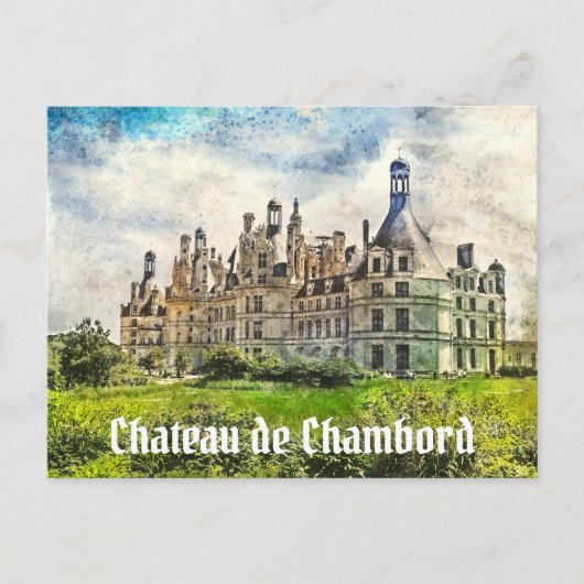 Chateau de Chambord, Frankreich. Postkarte (Vorderseite)