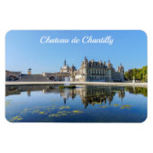 Chateau de Chantilly mit Reflektion in einem Teich Magnet (Horizontal)