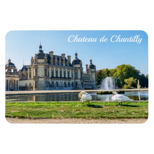 Chateau de Chantilly, Springbrunnen und zwei Schwä Magnet (Horizontal)