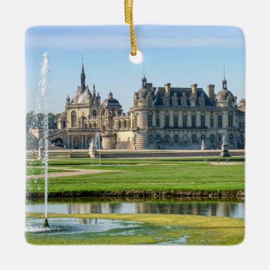 Chateau de Chantilly und Le Notre Garden - Frankre Keramikornament (Vorderseite)
